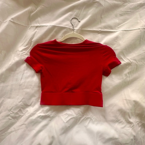 Diesel Red Cropped Top - Picture 3 of 5